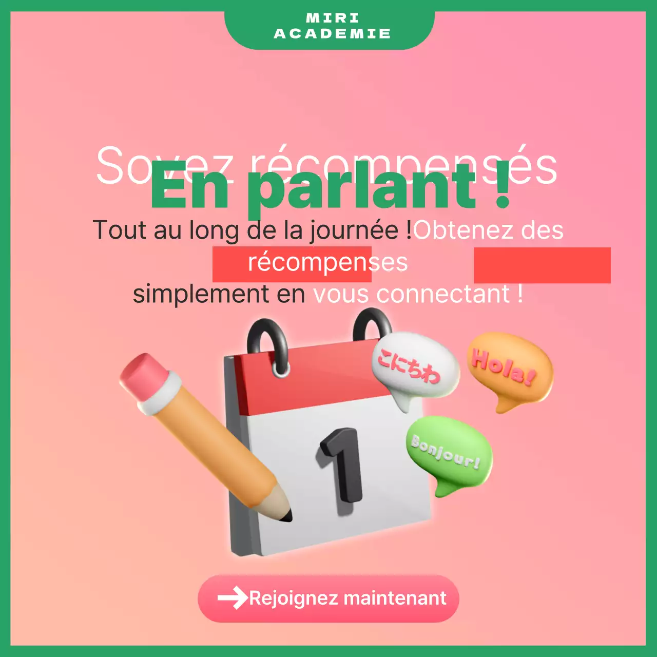 Événements d'apprentissage en rose