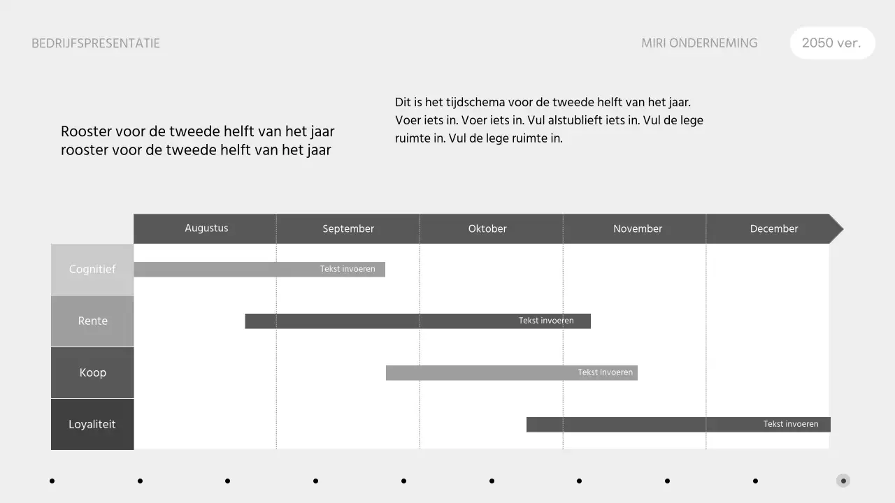 Een strak zakelijk voorstel in een monotone infographic