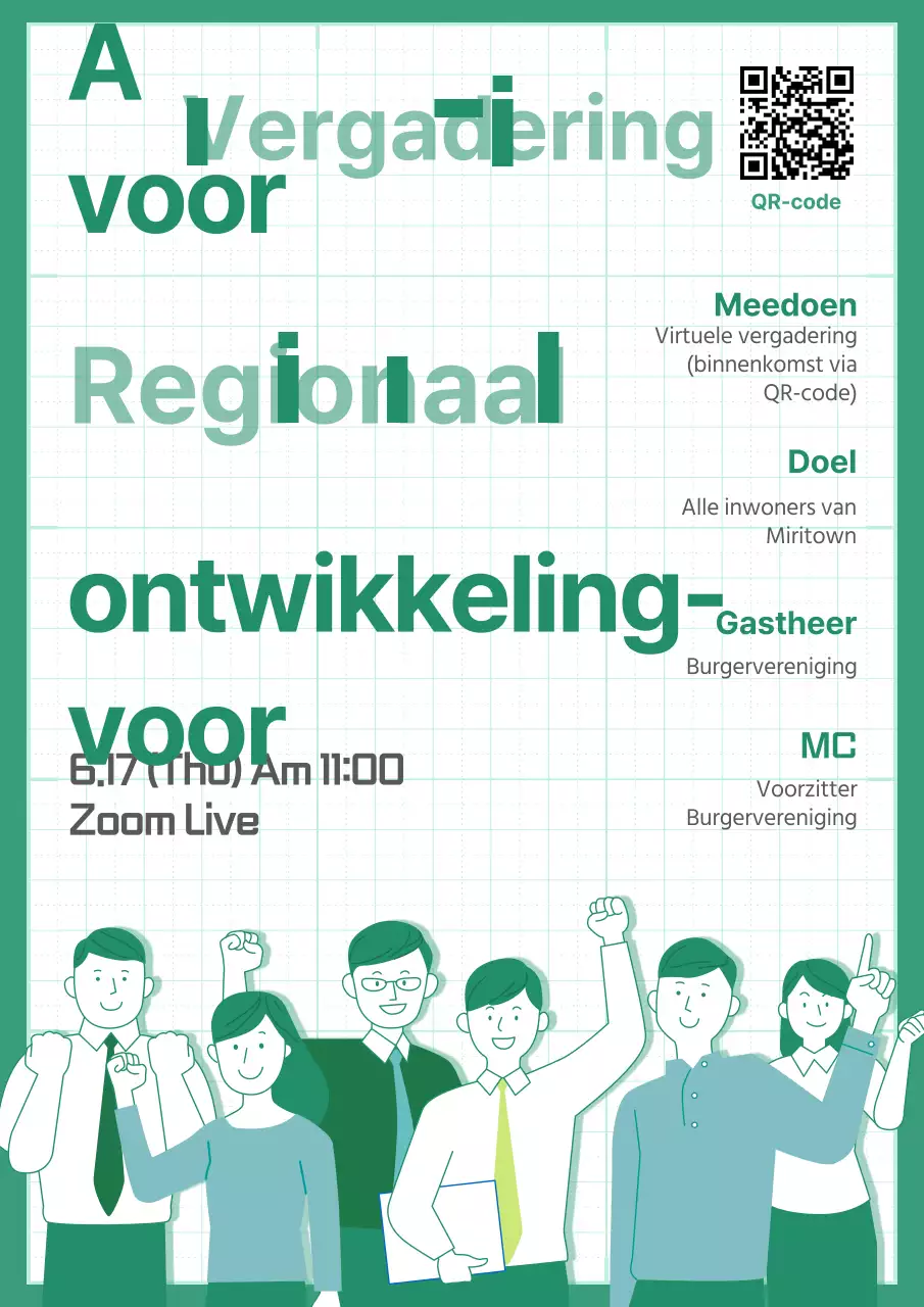 Online vergaderen met een groen roosterconcept