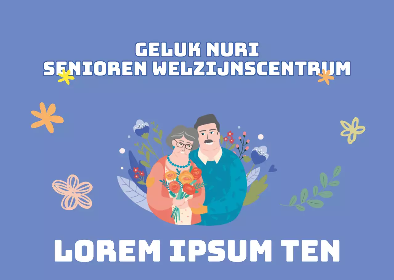 Paars karakter illustratie studeerkamer promotie