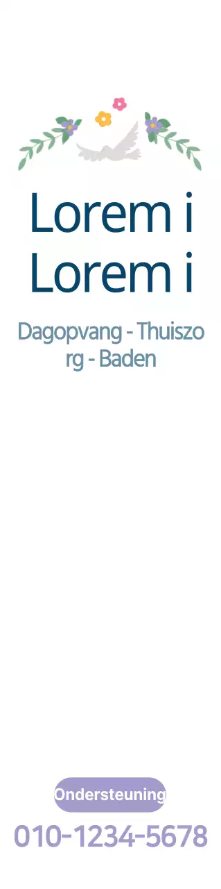Een warm en gastvrij promotiestuk voor een revalidatiecentrum met kleurrijke illustraties.
