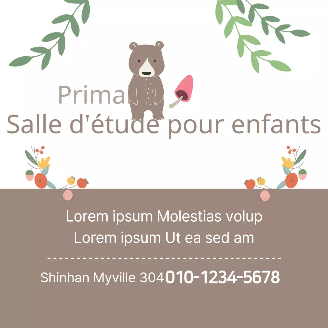 Salle d'étude surélevée pour les enfants