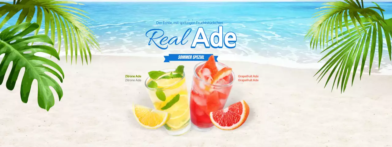 Ein erfrischendes, vom Strand inspiriertes Sommergetränk