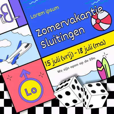 Een gids voor zomervakantie sluitingen met knallers van zwart en blauw