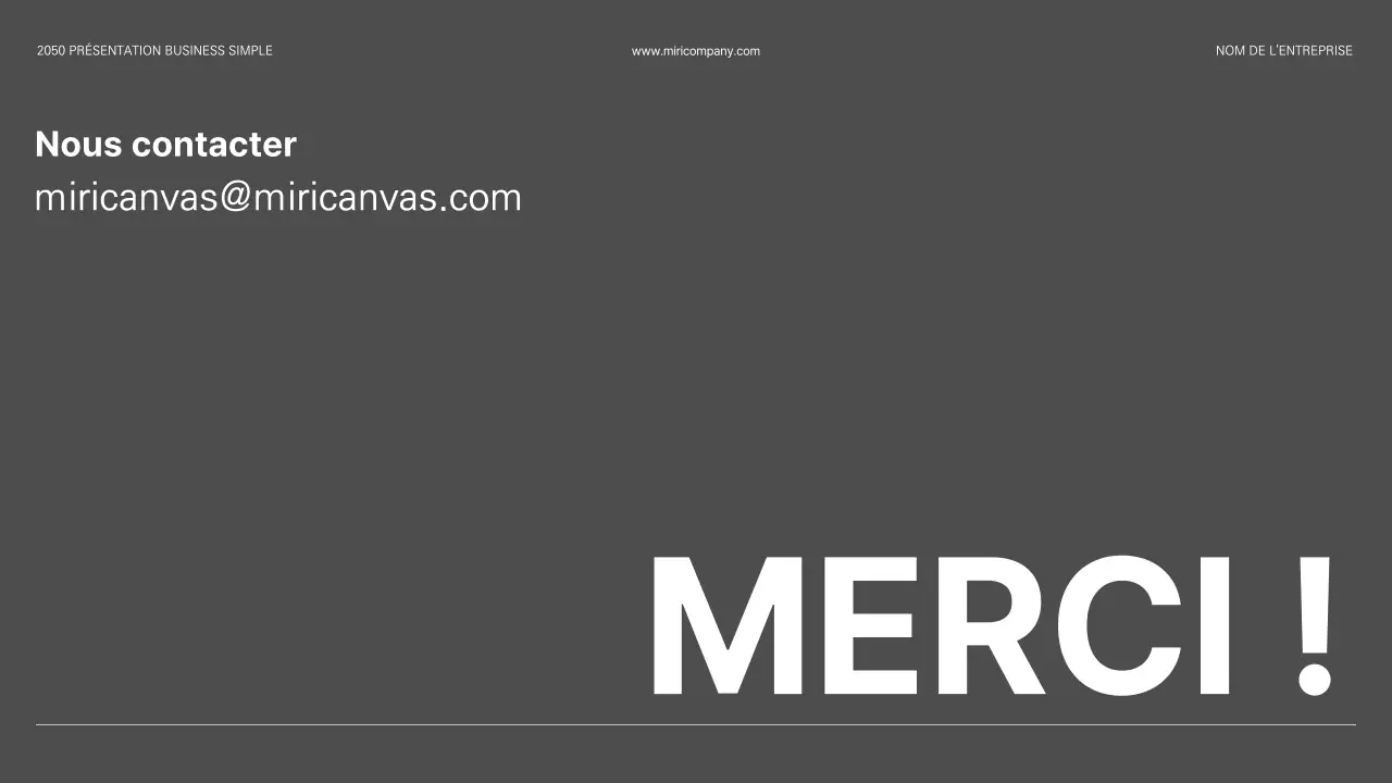 Présentation d'entreprise simple, de style basique, en noir et blanc