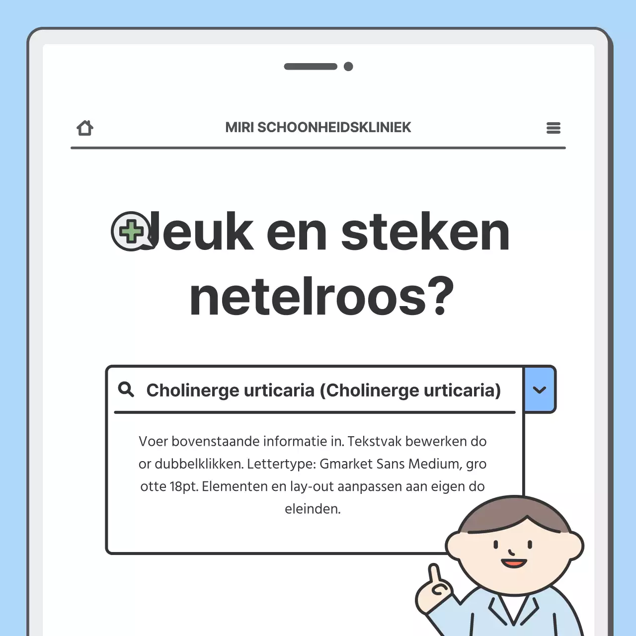 Promoot je ziekenhuis met een schattig mobiel concept in lichtblauw