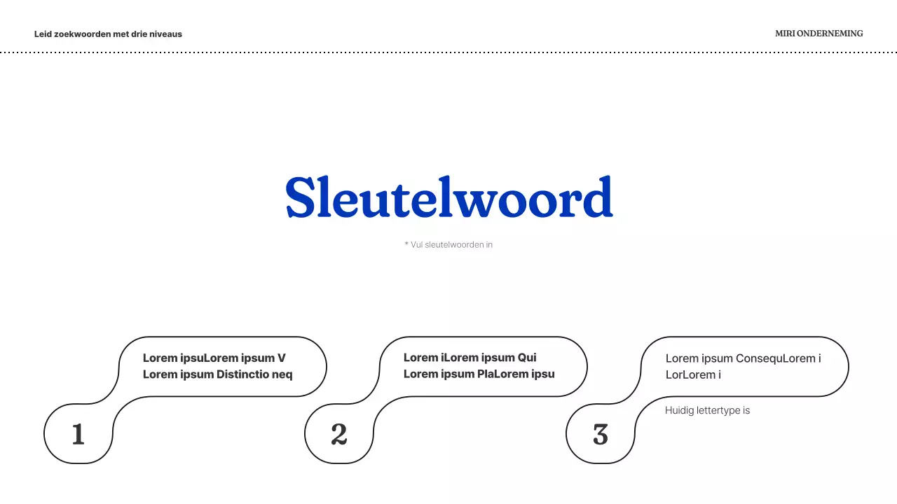 Een eenvoudig ondernemingsplan in blauw