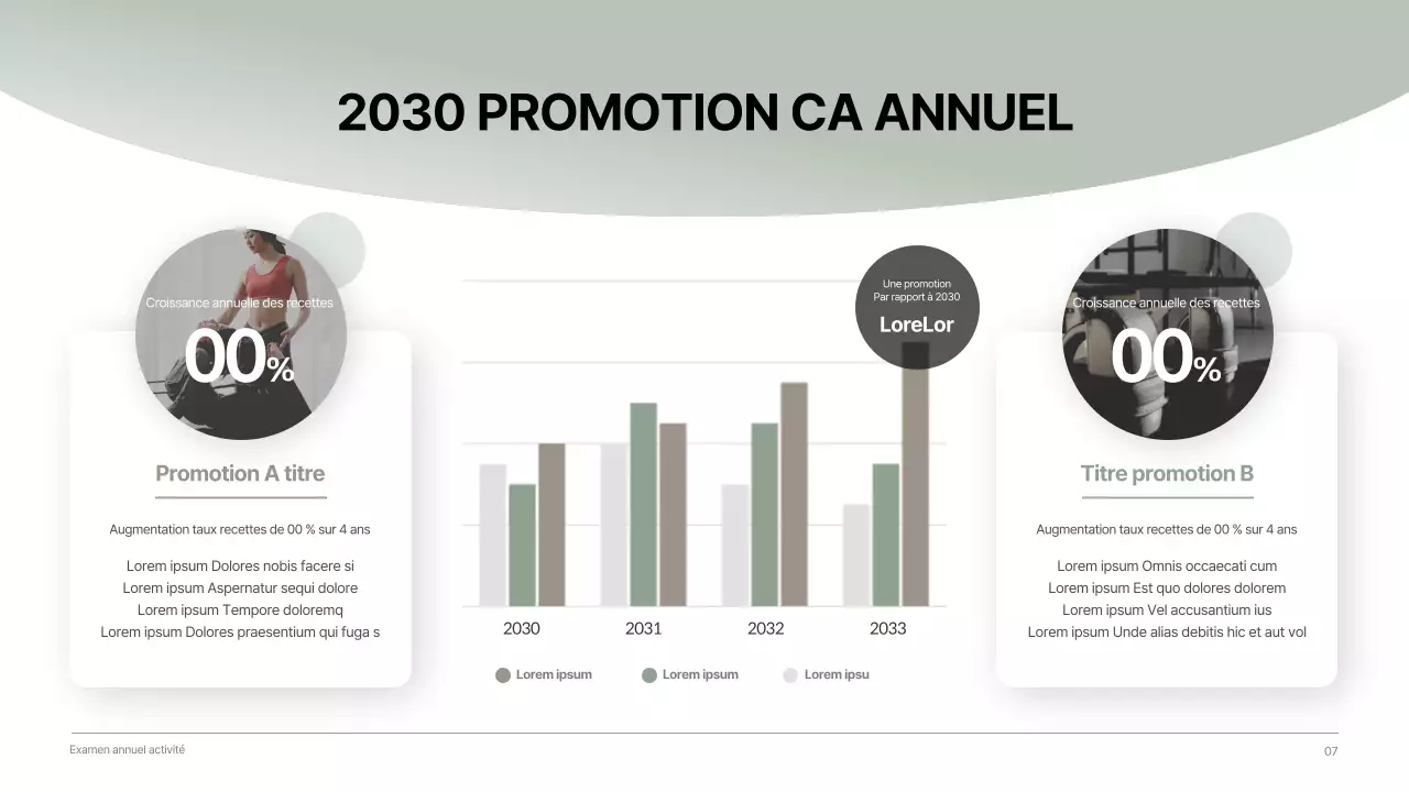 Rapport d'activité d'une entreprise de santé, calme et propre, dans des tons vert foncé