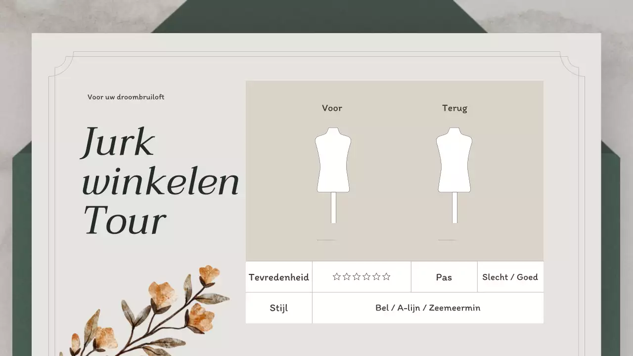 Bruiloft plannen met een groen uitnodigingsconcept