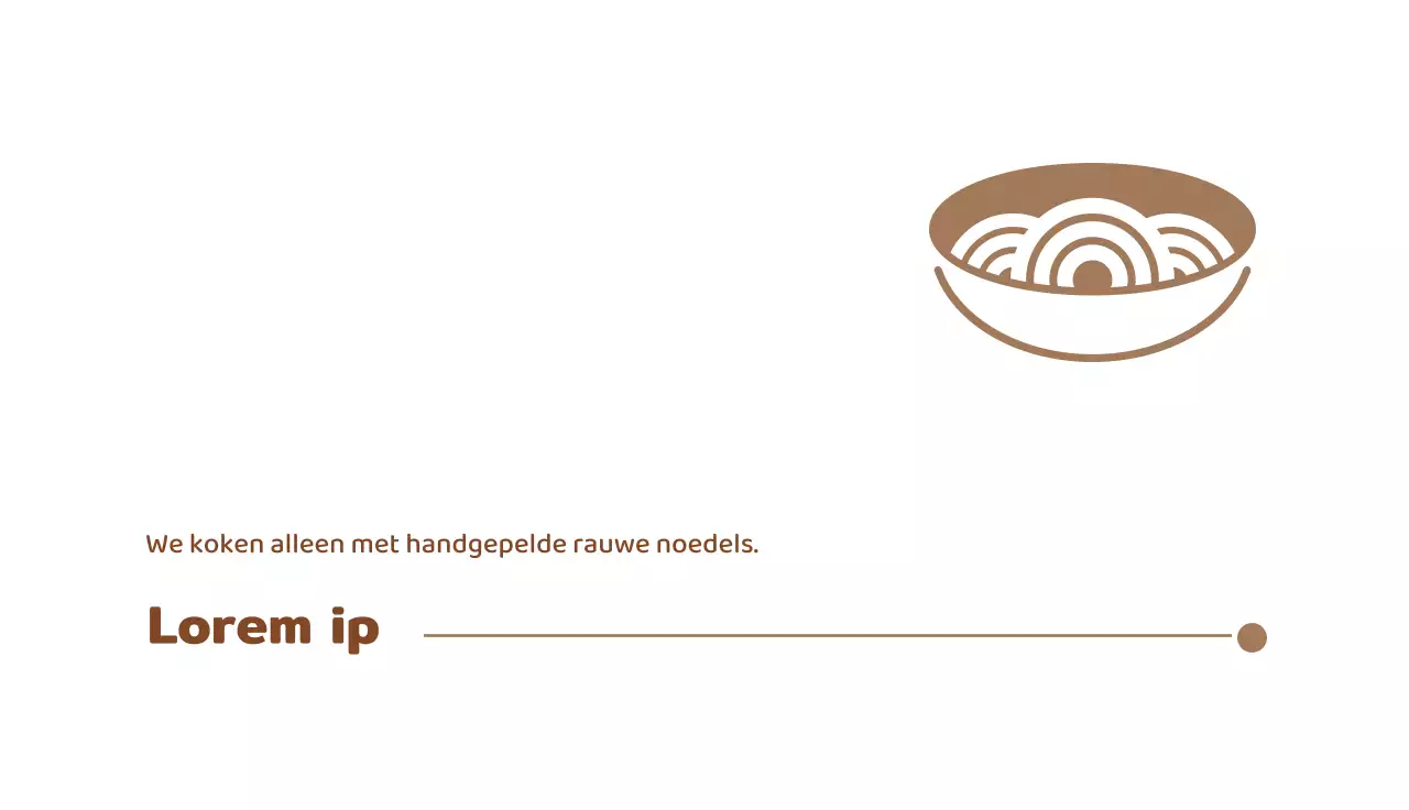 Bruin Pictogram Eenvoudig Restaurant Kalnoodle Visitekaartje