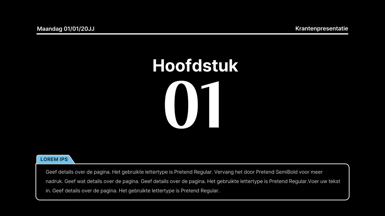 Aandachttrekkende presentatie met vette lijnen in een krantenconcept op een zwarte achtergrond