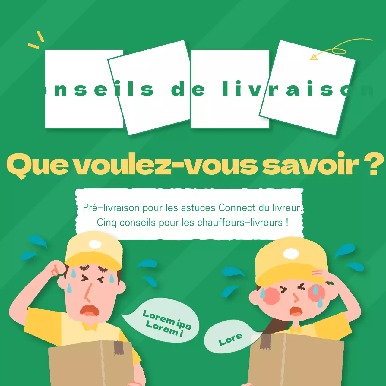 Conseils de Delivery Connect