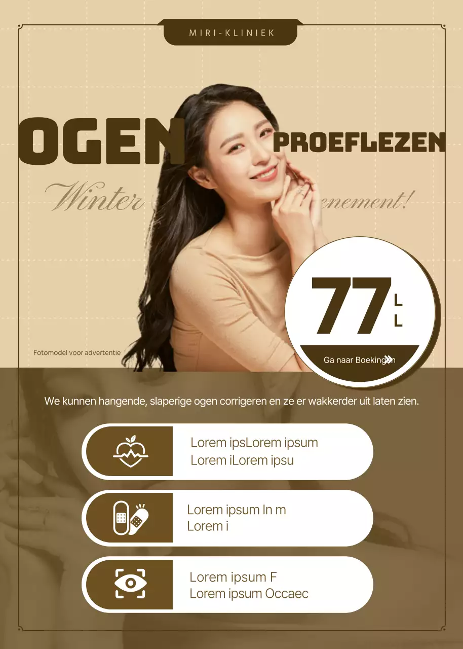 Uitverkoop van bruine oogcorrectie met foto