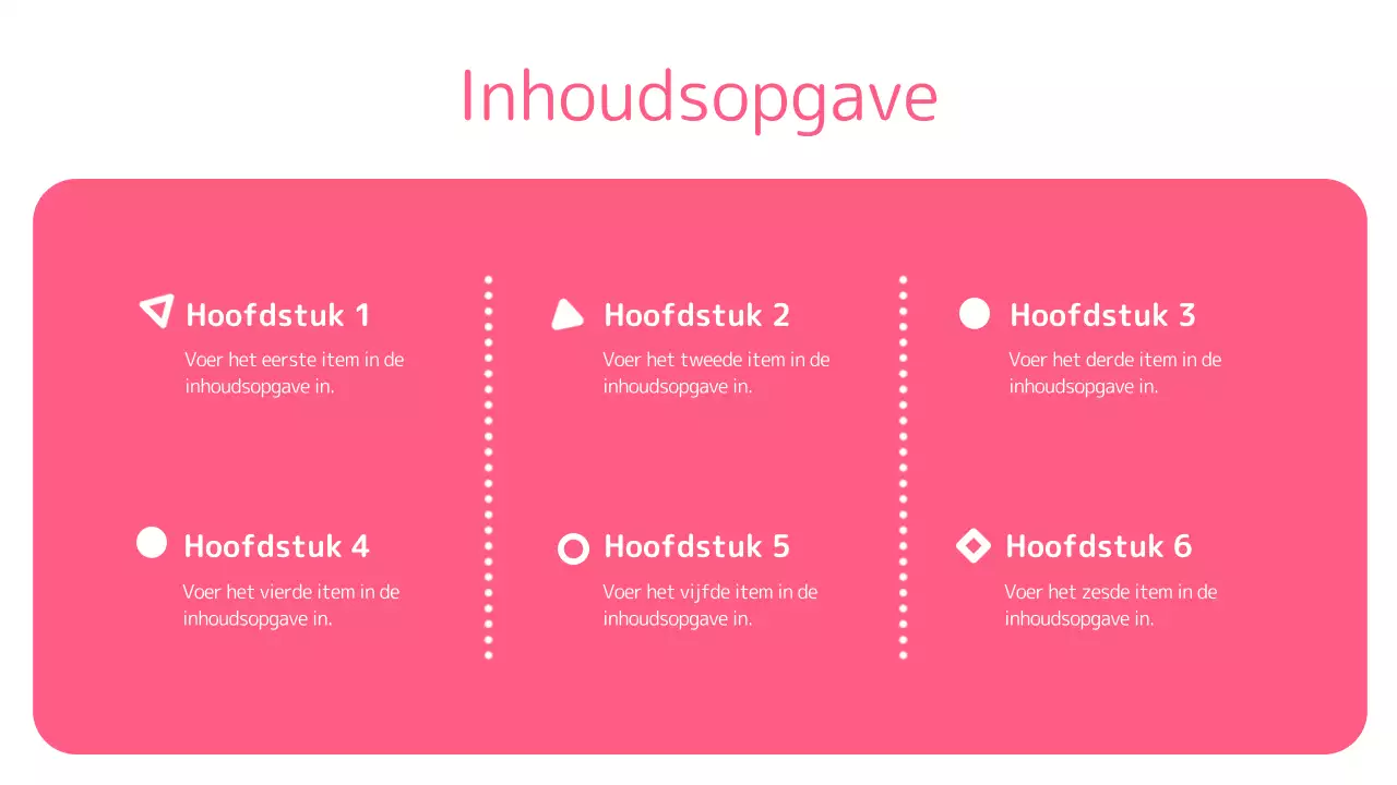 Roze Presentatie van strakke geometrische vormen