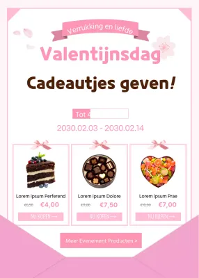 Roze Letter Concept Valentijnsdag Chocoladeverkoop