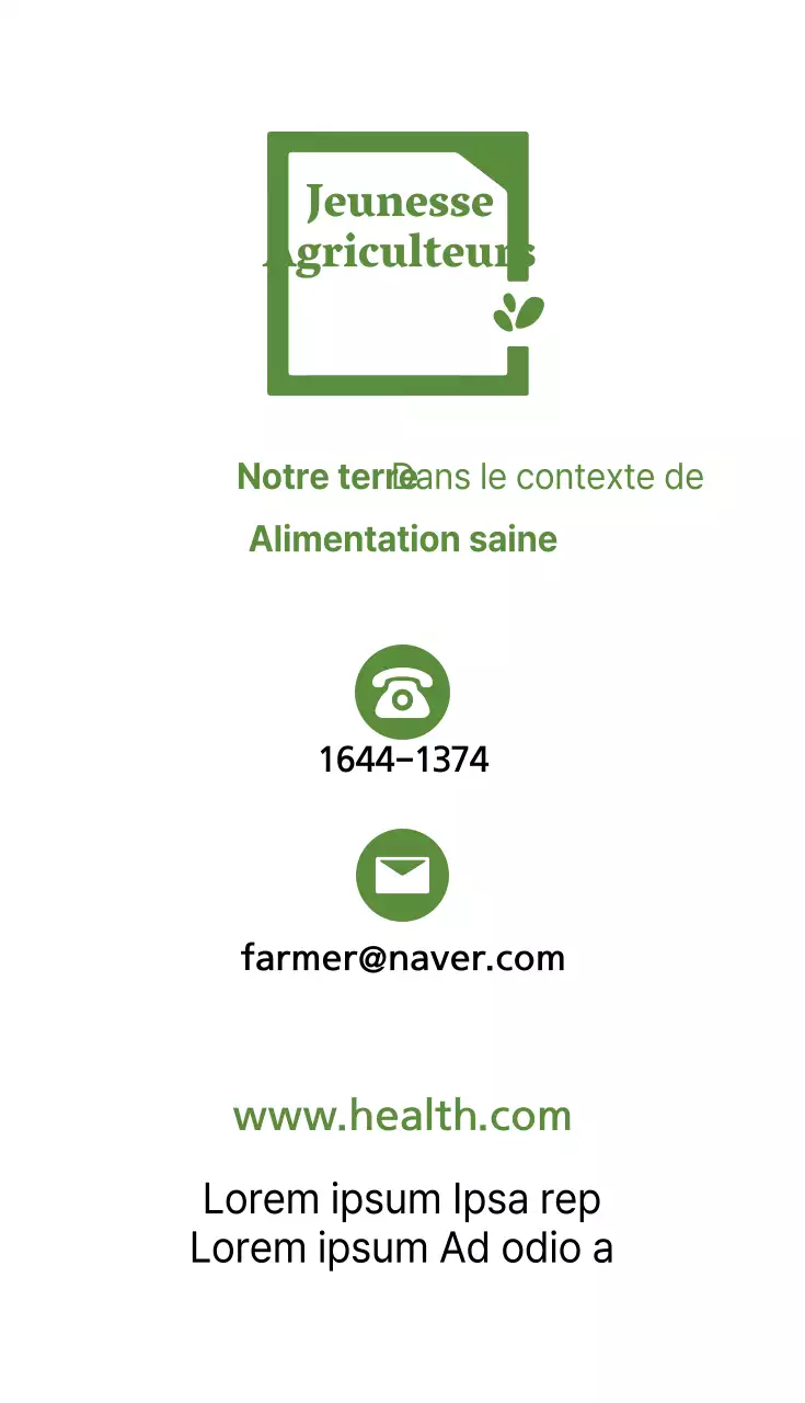 Cartes de visite agricoles