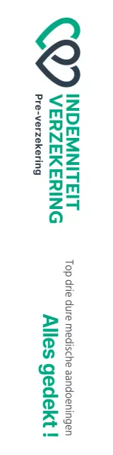 Een verzekeringsproduct promoten met een turquoise en zwart logo en tekst voor schadeverzekeringen.