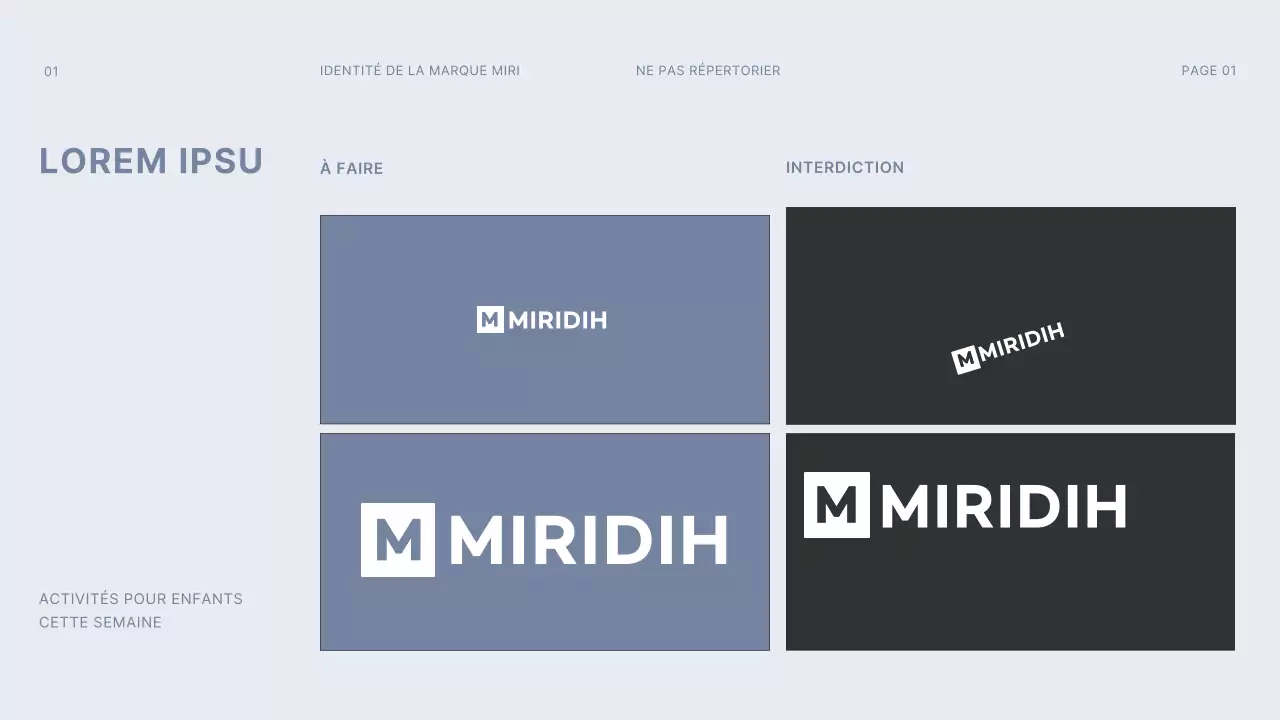 gris foncé bleu clair gridconcept simple branding guideline