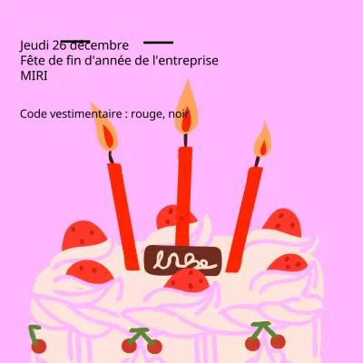 Un billet sur une fête de réveillon kitsch en rose et rouge