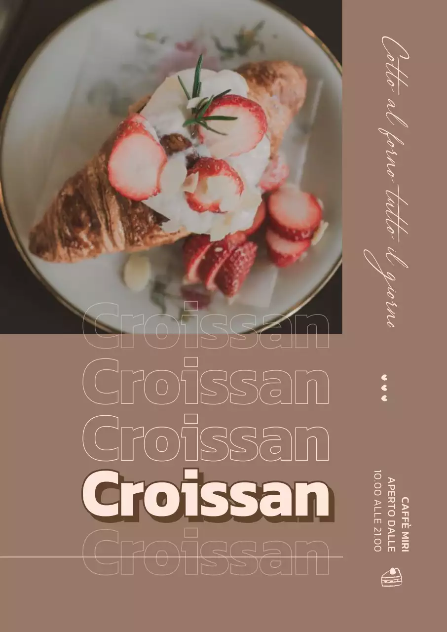 Poster da dessert vintage in rosa