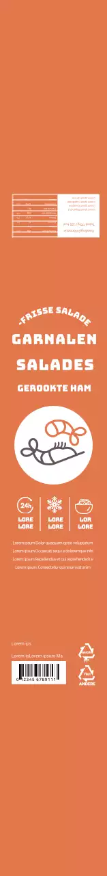 Sinaasappel eenvoudige icoon salade lunchdoos