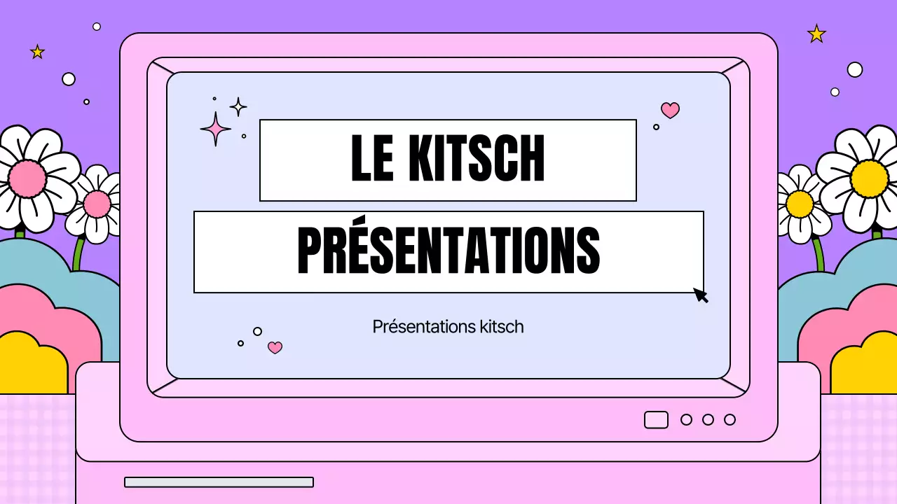 Un plan d'affaires kitsch en rose et violet