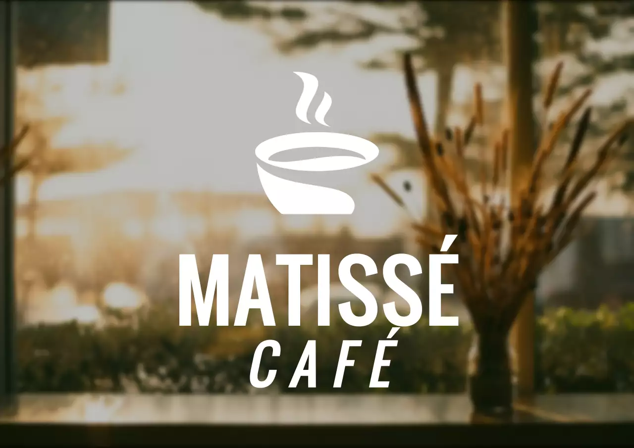 Un logo de style simple avec le symbole d'un café