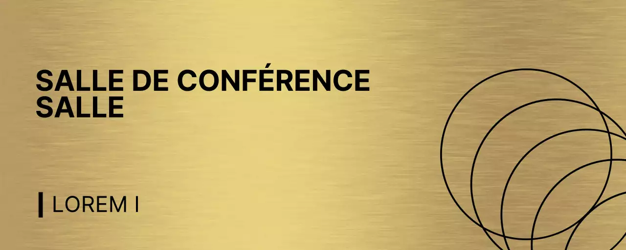 Nom de la salle de réunion avec ligne noire