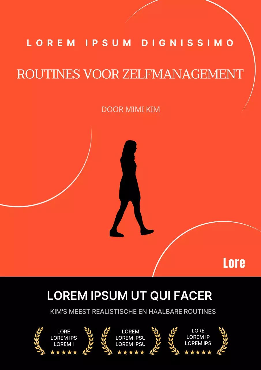 Een zelfhulpboek voor werkende professionals met een eenvoudig oranje thema