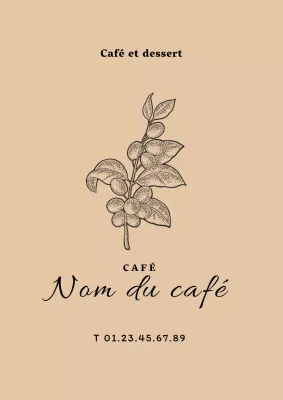Illustration beige promotion café vintage