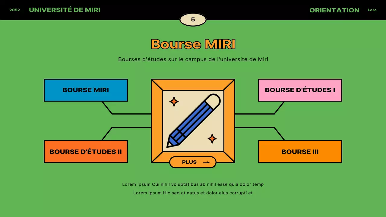 Concept vintage en bleu et orange pour l'orientation des étudiants internationaux
