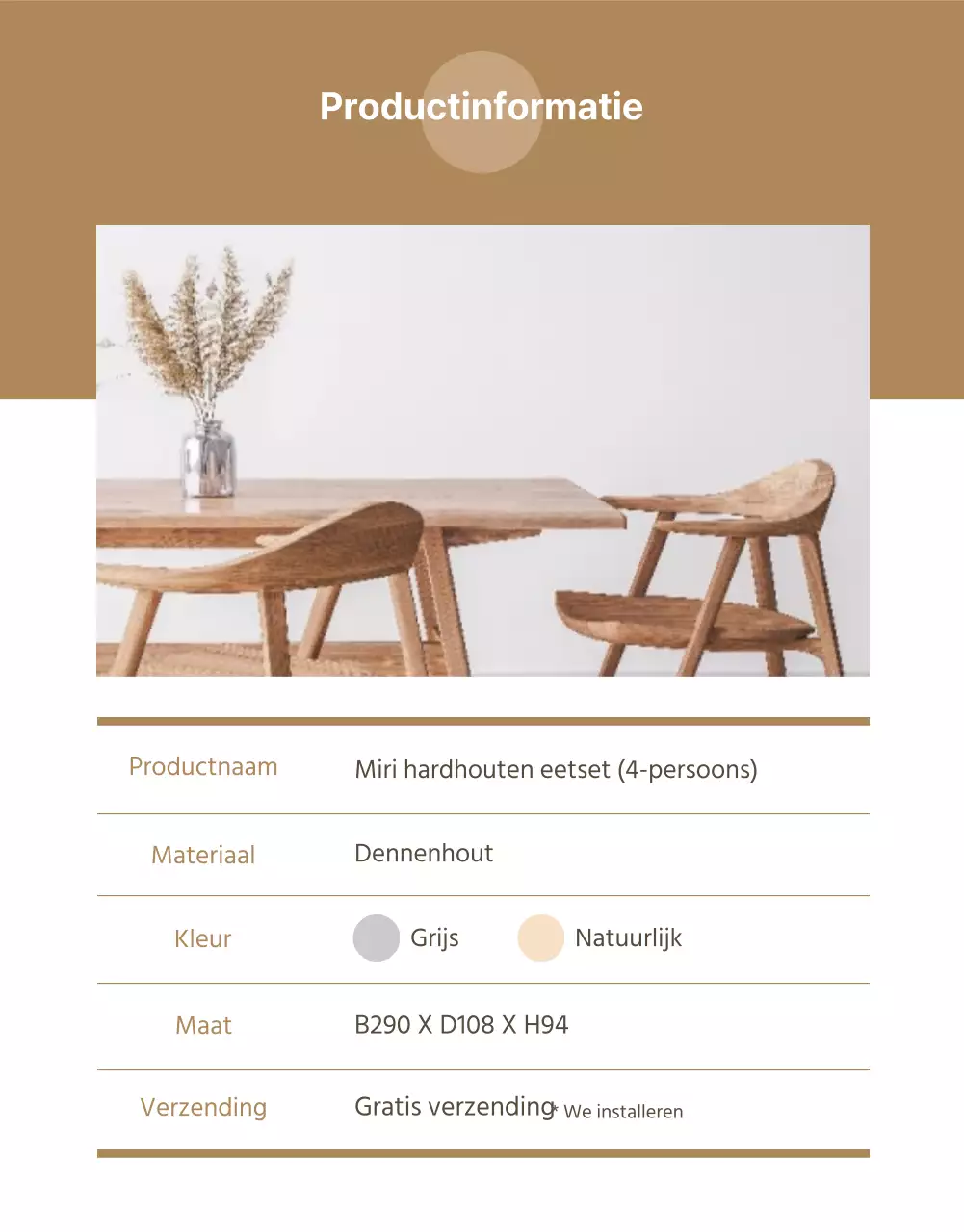 Emotionele interieurs in bruin detailpagina