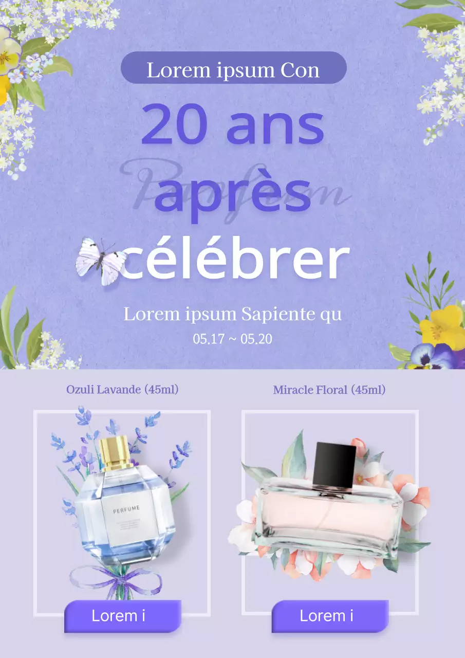 Événement de nostalgie du passage à l'âge adulte sur le thème du printemps mauve