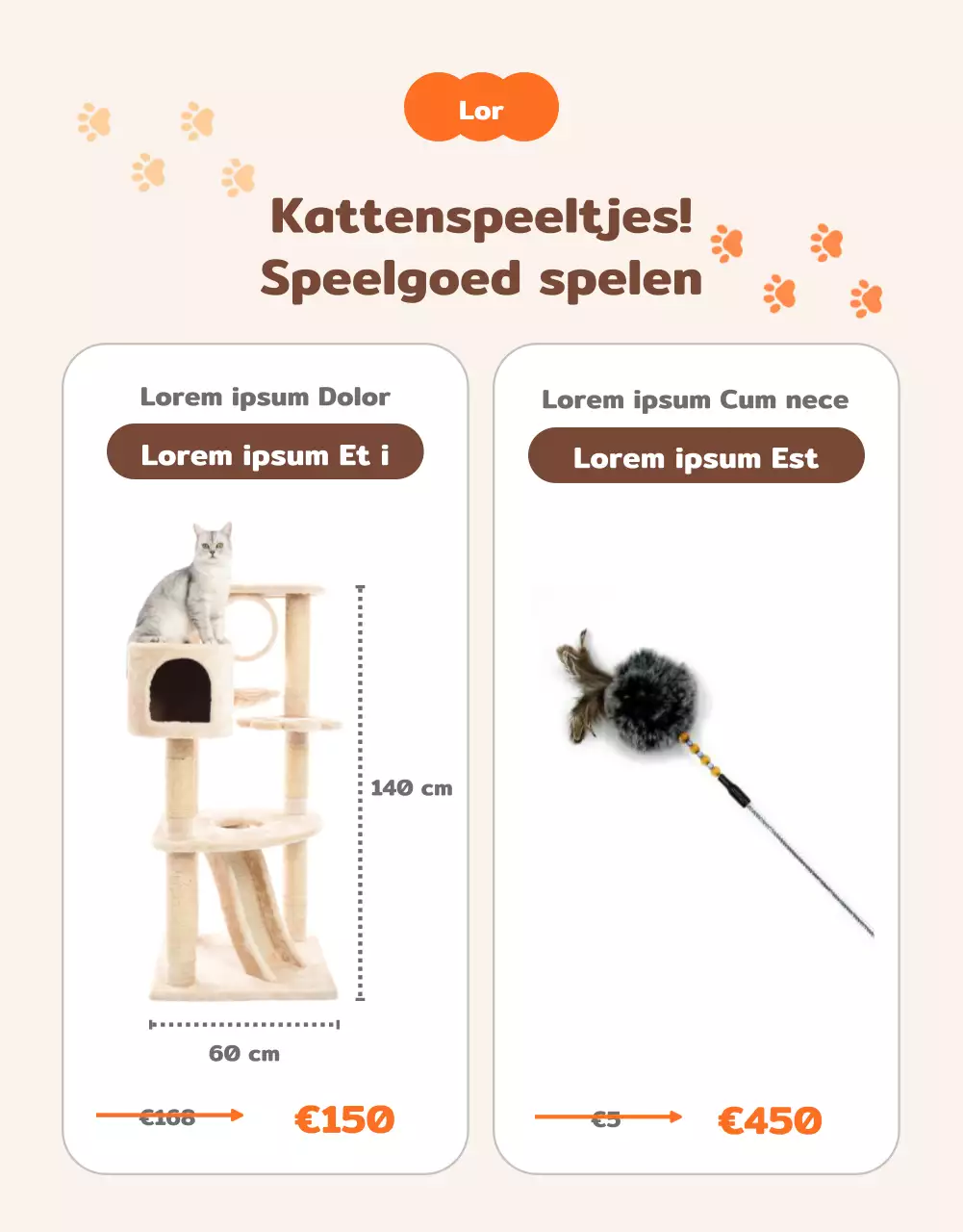Een schattige en nette oranje kat te koop in een winkelcentrum