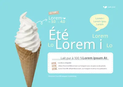Glace au lait de type basique
