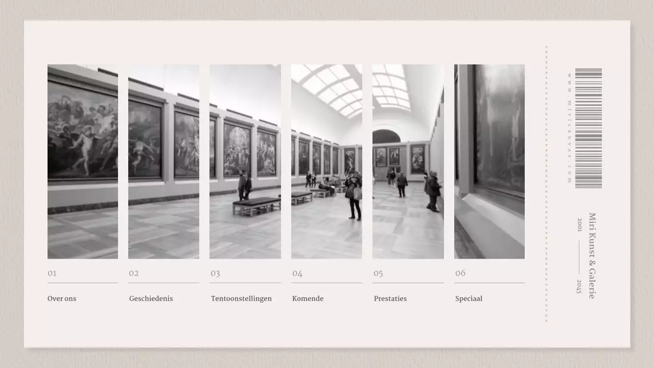 Een galerij van beige en grijze ticketconcepten