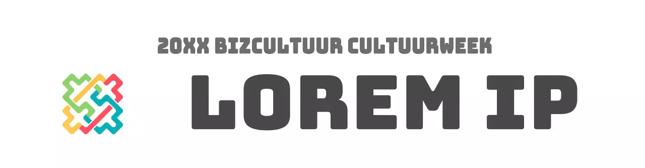 Een eenvoudig, strak logo in de Koreaanse traditie van vijfhoekige kleuren Promotiemateriaal voor de Cultuurstichting
