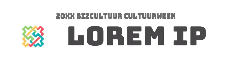 Een eenvoudig, strak logo in de Koreaanse traditie van vijfhoekige kleuren Promotiemateriaal voor de Cultuurstichting