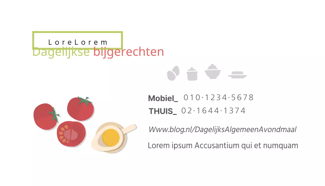 Dagelijkse bijgerechten