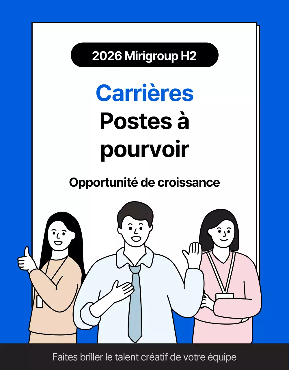 Détails de l'emploi en bleu