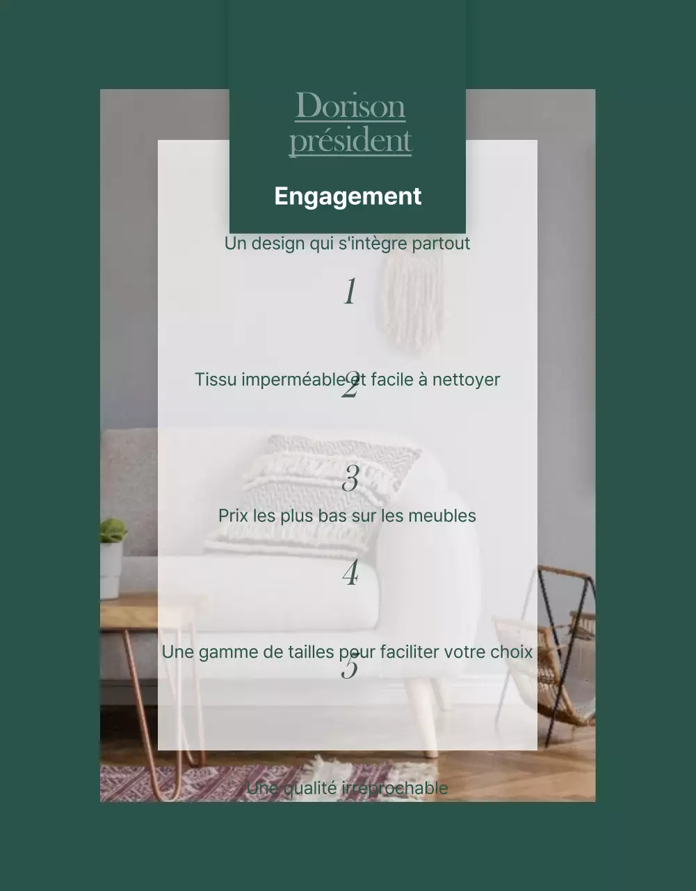 Page de détails du mobilier