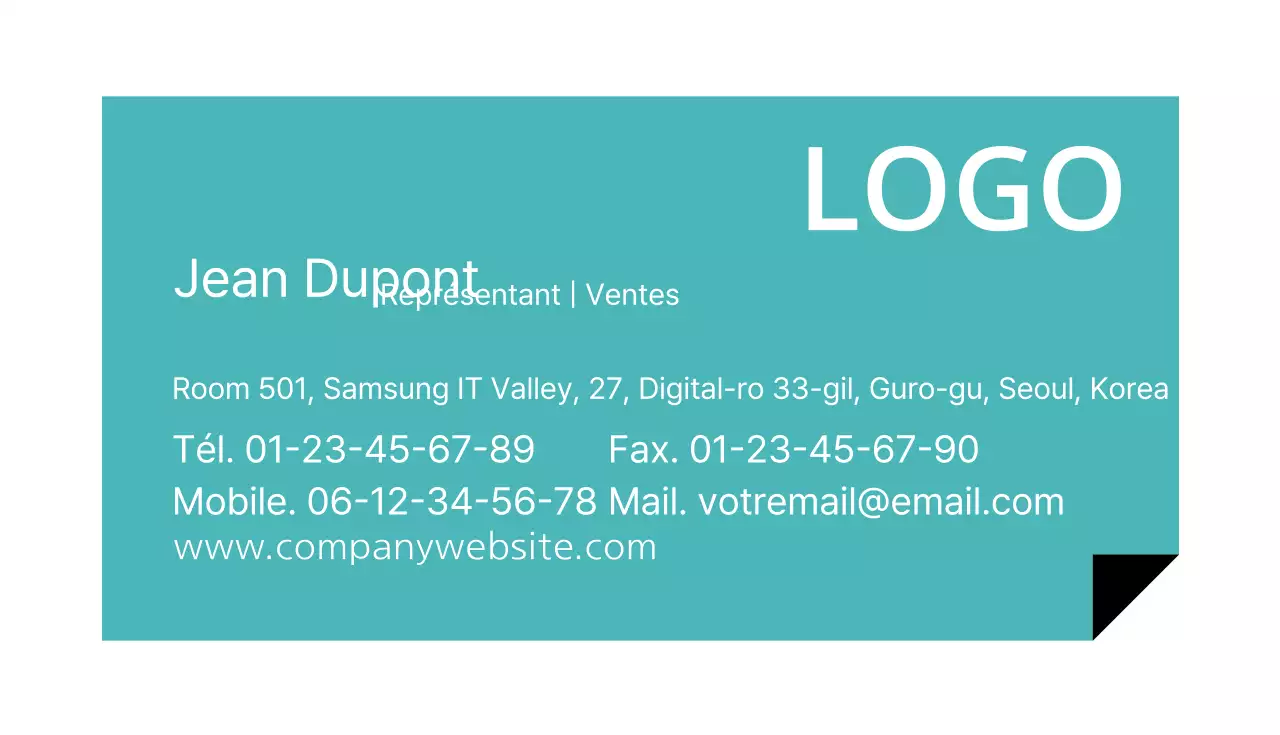 Carte de visite avec logo