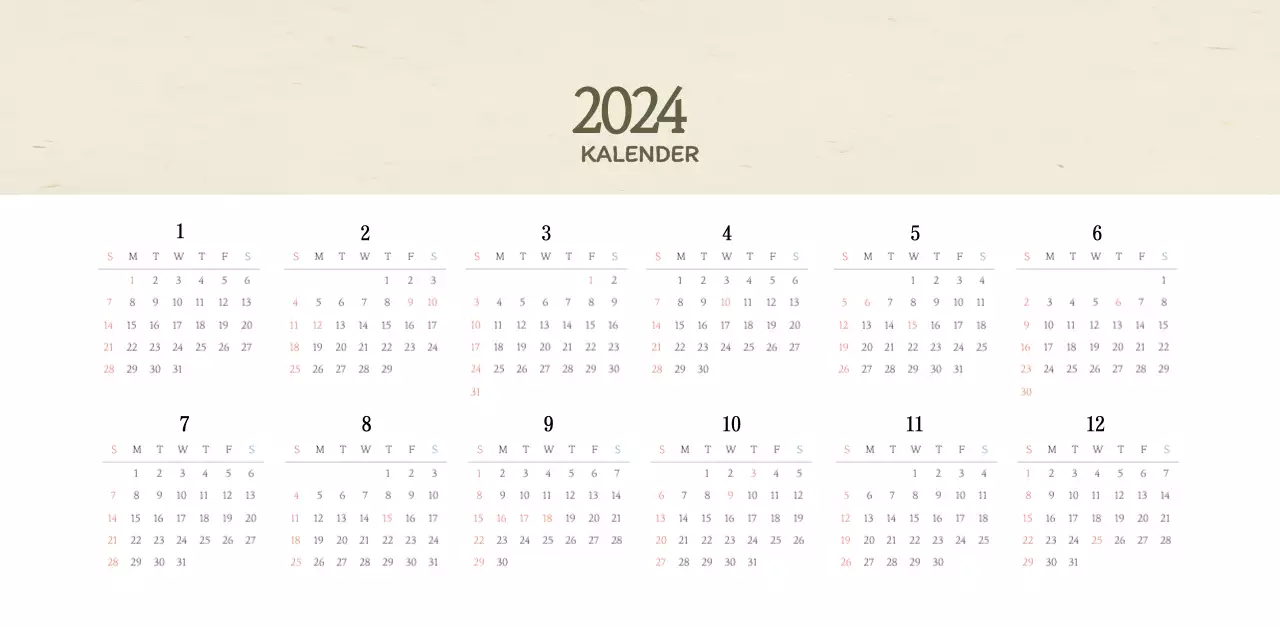 Traditioneel Koreaans restaurant concept coupon kalender in beige en bruin