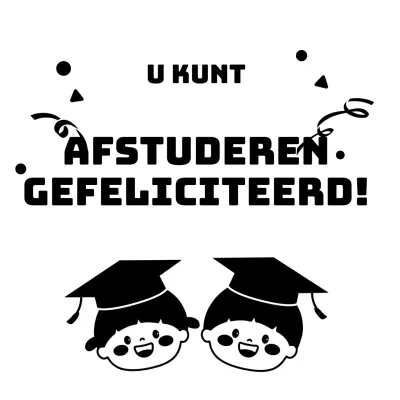 De viering van het kleuterschooldiploma met zwarte gelukkige kinderenillustratie
