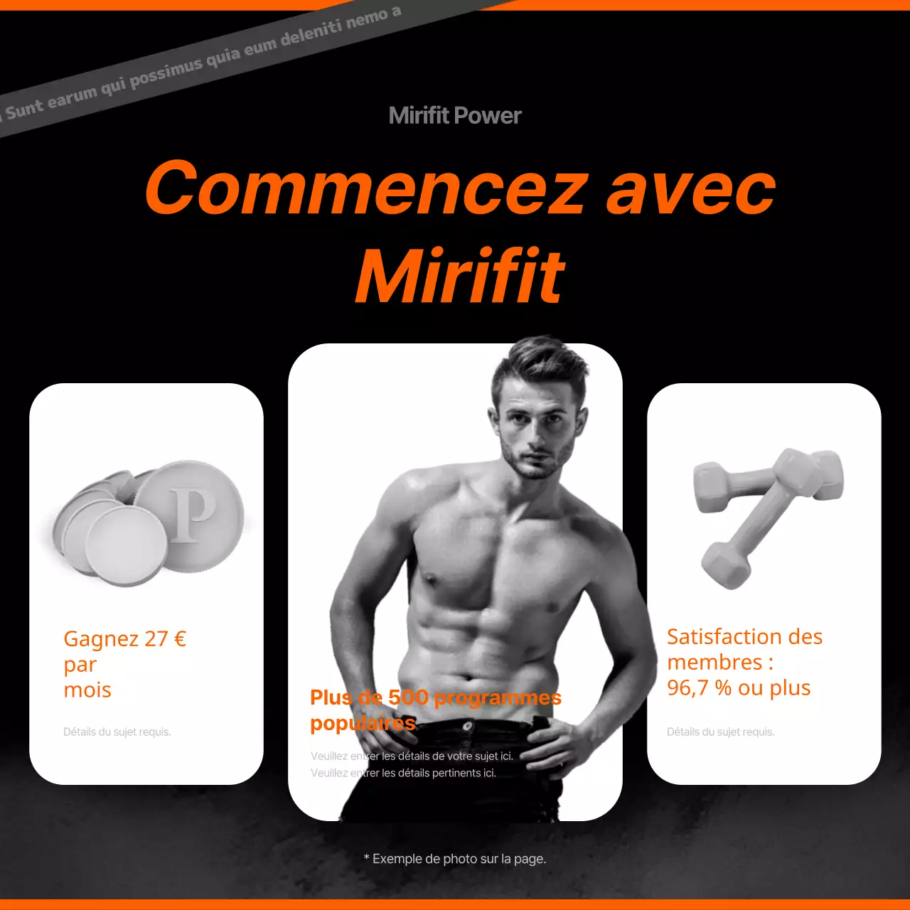 Introduction des services à domicile en noir et orange