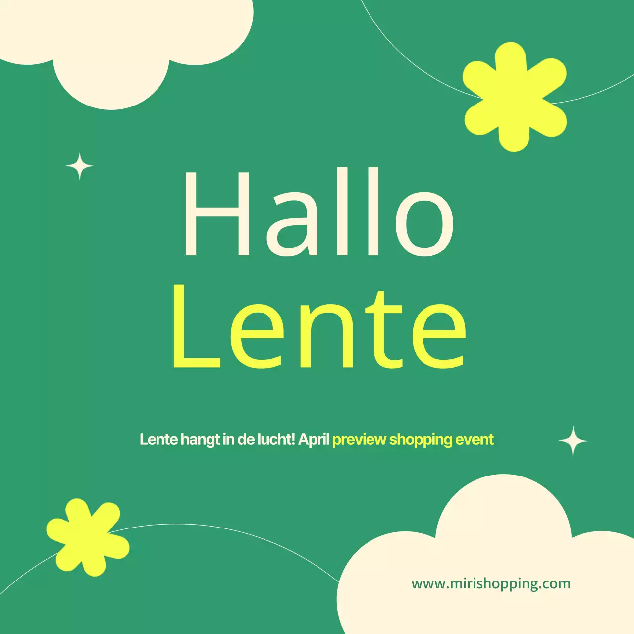 Een groen en fris lente-evenement voor winkelcentra