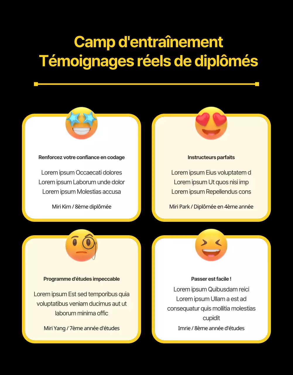 Éducation au codage mignonne et amusante en noir et jaune (plus)