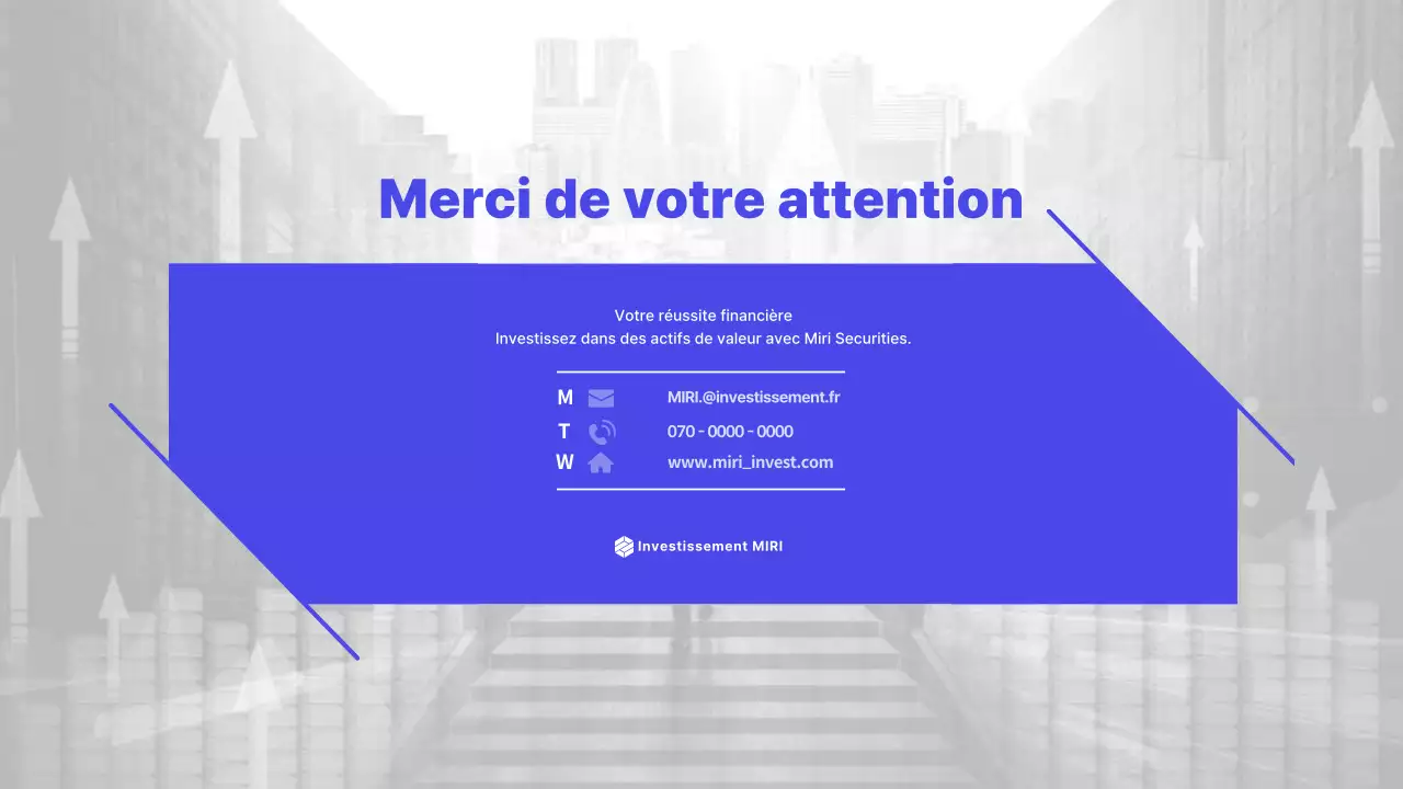 Un thème propre, bleu, pour les rapports d'analyse d'investissement