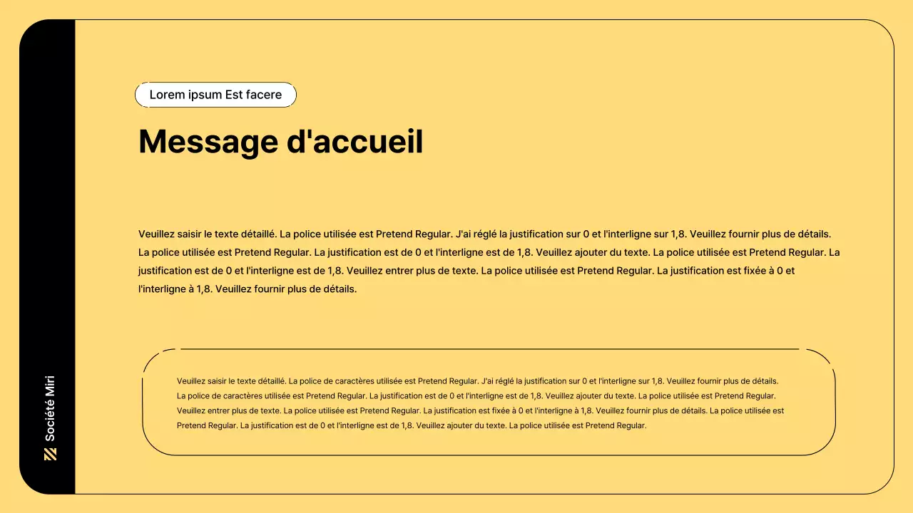 Illustration d'entreprise avec des lignes simples et la couleur jaune