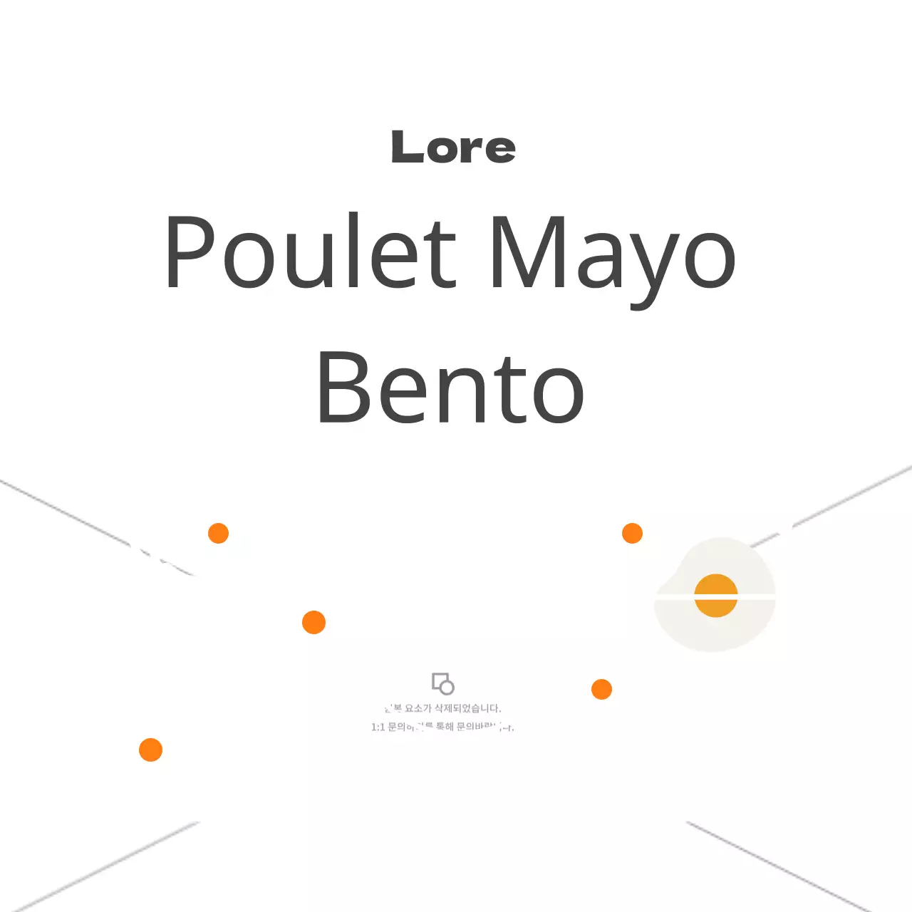 Bento au poulet et au mayo